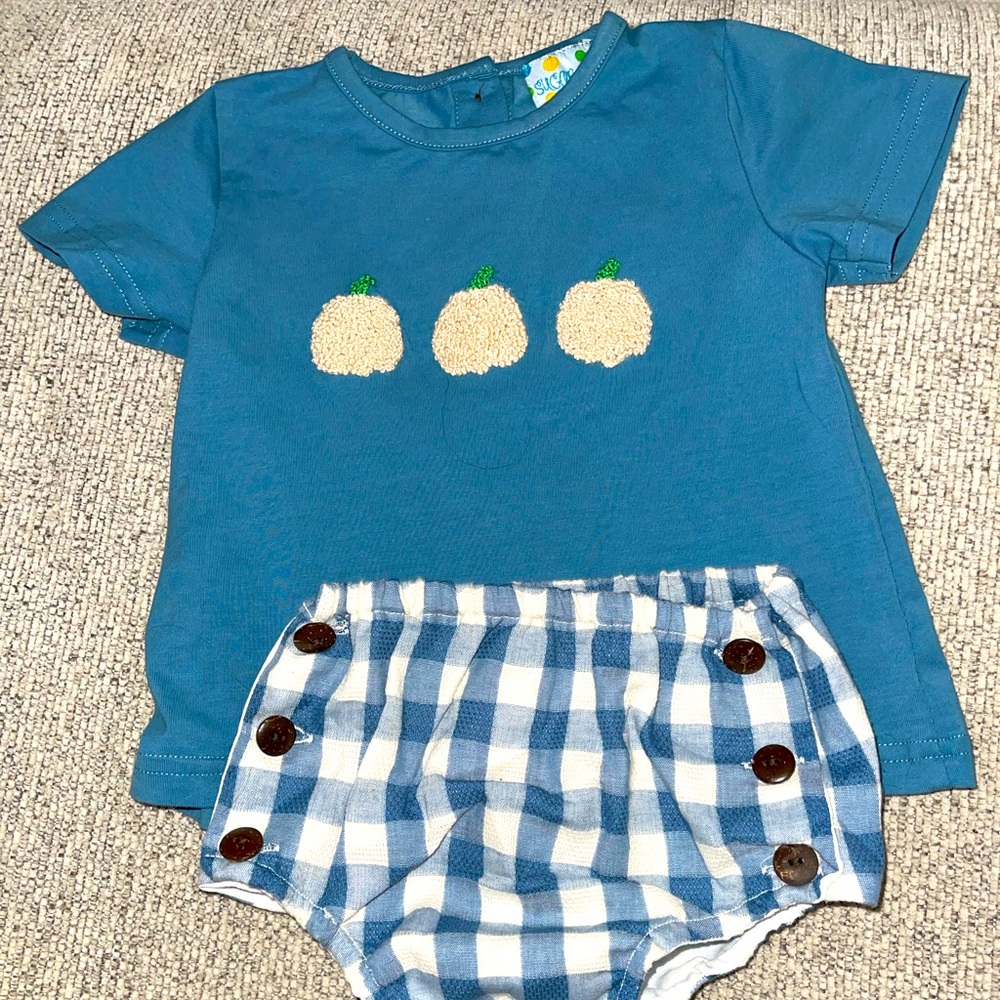 9M Sugar Dumplin’ Shirt & Diaper Cover